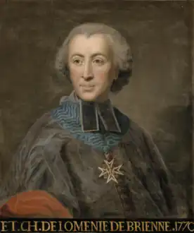 Étienne Charles de Brienne, minister of finance 1787-88