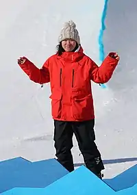 Li Fanghui at women's halfpipe