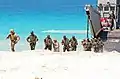 The U.S. Marines's 22nd Marine Expeditionary Unit alongside the Pakistan Marines demonstrating an amphibious assault from a landing craft utility during the Bright Star in Alexandria in Egypt in 2009.