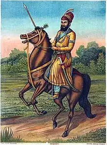 A c. early 20th century painting of Afzal Khan