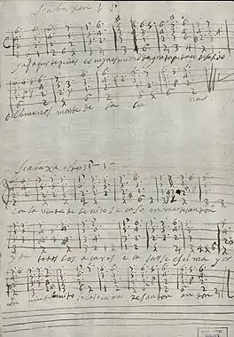 Image 22Individual sheet music for a seventeenth-century harp. (from Baroque music)
