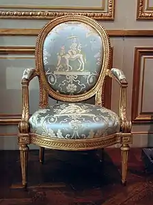 Armchair en medallion by Louis Delanois (1787)