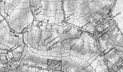 Barnet Gate (left) and Barnet Common (centre) on an 1805 map
