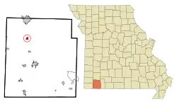 Location of Purdy, Missouri