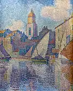 Le clocher de Saint-Tropez by  Paul Signac (1896)