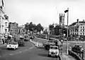 1958 Photograph of the Centre taken from College Green, showing the Inner Circuit Road and Centre Gardens.
