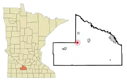 Location of Cobden, Minnesota