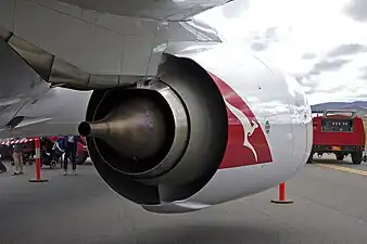 CFM56 showing internal air system overboard vent for the oil system (vent tube in the exhaust). Secondary air enters the bearing compartments through labyrinth seals to prevent oil escaping in the opposite direction. The air continually escapes from the system through the vent with some oil mist after passing through a centrifugal air/oil separator.