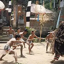 Barong dance performance with kris dancers and Rangda.