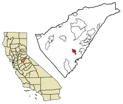 Location of Angels in Calaveras County, California