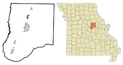 Location of Kingdom City, Missouri