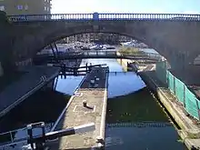 Commercial Road Lock on the Regent's Canal entering the Limehouse Basin
