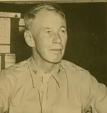 Black and white head and shoulders photo of Major General Charles L. Scott in service uniform