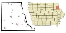 Location of Garber, Iowa