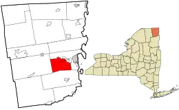 Location in Clinton County and the state of New York.