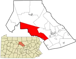 Location in Clinton County and the state of Pennsylvania.