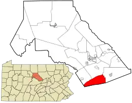Location in Clinton County and the state of Pennsylvania.