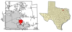 Location of Lucas in Collin County, Texas