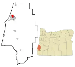 Location in Oregon