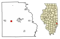 Location of Stoy in Crawford County, Illinois.