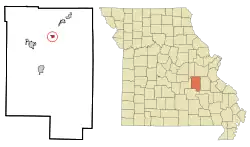 Location of Leasburg, Missouri