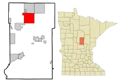 Location of Crosslakewithin Crow Wing County, Minnesota