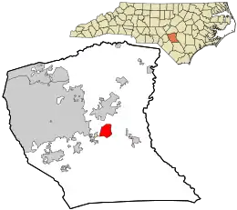 Location in Cumberland County and the state of North Carolina.