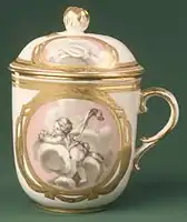 Cup with cover, from a tea service, c. 1775