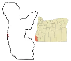 Location in Oregon
