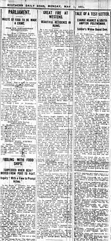 Daily Echo Monday May 7th 1917