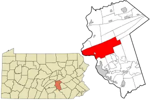 Location in Dauphin County and state of Pennsylvania