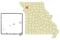 Location of Weatherby, Missouri