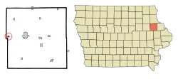 Location of Masonville, Iowa