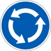 D12: Mandatory direction in the roundabout