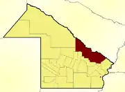 Location of Libertador General San Martín Department within Chaco Province
