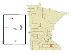 Location of West Concord, Minnesota