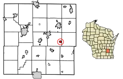 Location of Iron Ridge in Dodge County, Wisconsin.