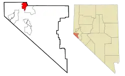 Location of Indian Hills, Nevada
