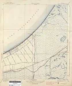 1935 map of portion of eastern New Orleans lakefront around Little Woods.