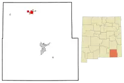 Location in the state of New Mexico