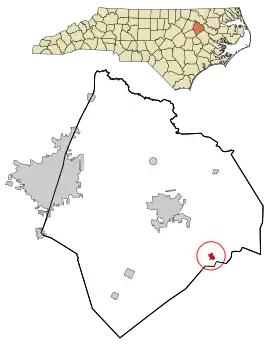 Location in Edgecombe County and the state of North Carolina.