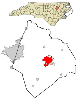 Location in Edgecombe County and the state of North Carolina.