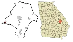 Location in Emanuel County, Georgia