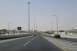 Entrance to Al Wukair on Al Wukair Road.