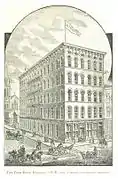 Detroit Free Press Building, 1866, NE Corner of Larner and Shelby.
