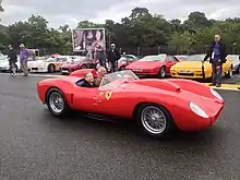 The winning Ferrari 250 TR at the 2014 Le Mans Classic