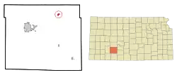 Location within Ford County and Kansas