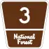 Forest Highway 3 marker