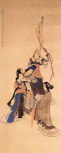Four Beauties by Ni Tian (1855–1919)