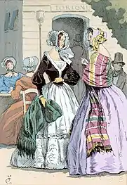 Women on the terrace of the Café Tortoni (1847)